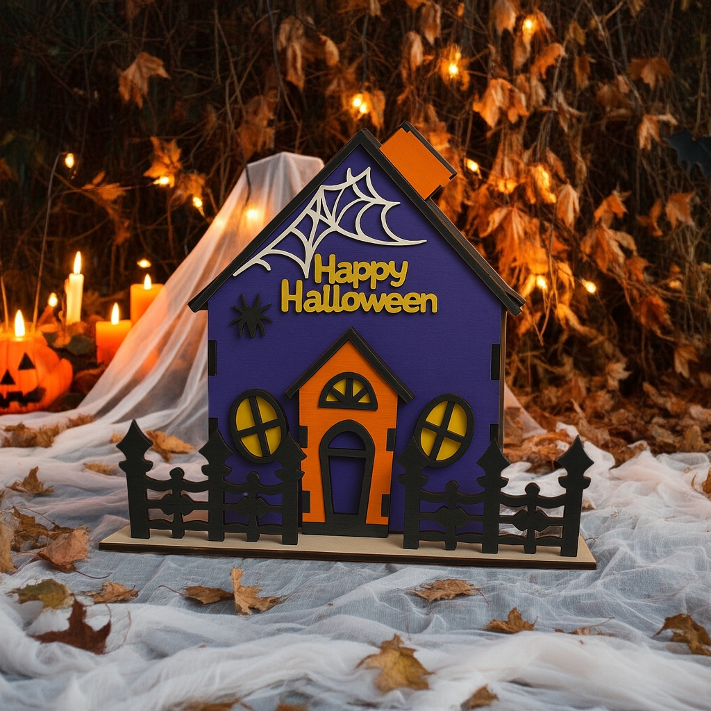 DIY Halloween Haunted House Wood Kit