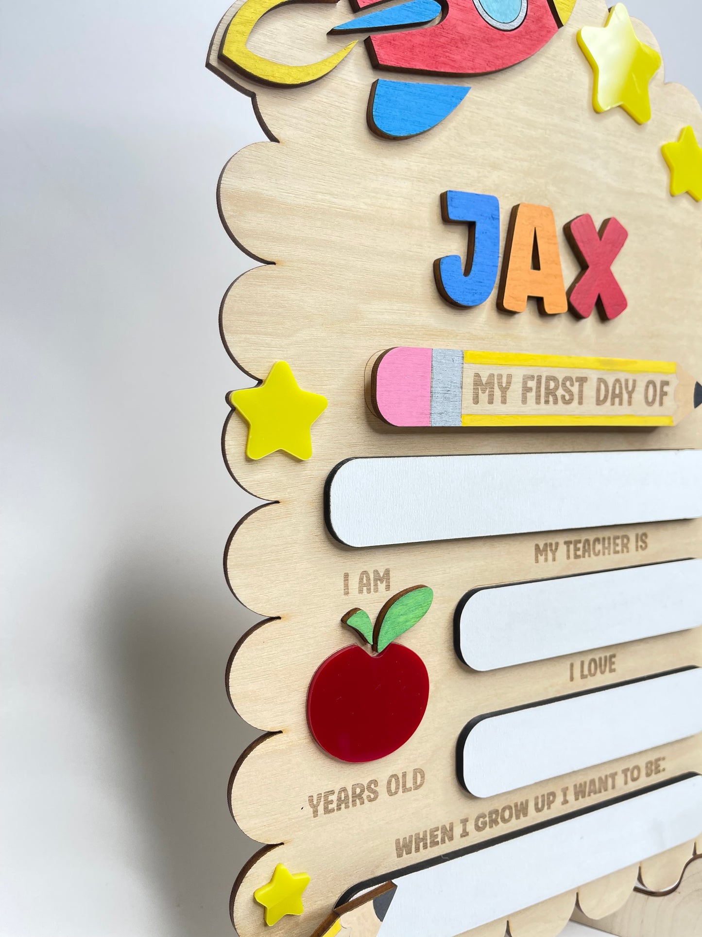 Personalized First & Last Day of School Sign – Interchangeable Pencil