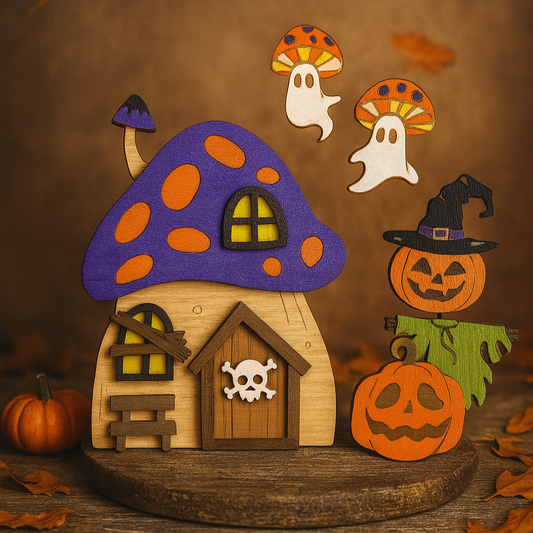 DIY Halloween Magical Mushroom Door Kit