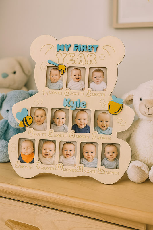 My First Year Baby Photo Board