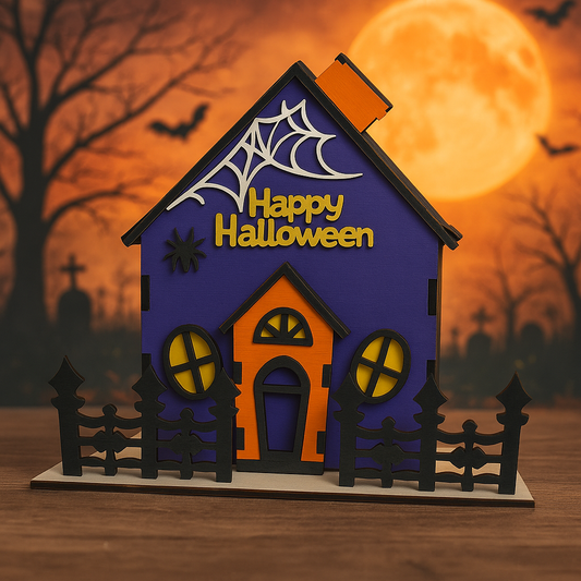 DIY Halloween Haunted House Wood Kit