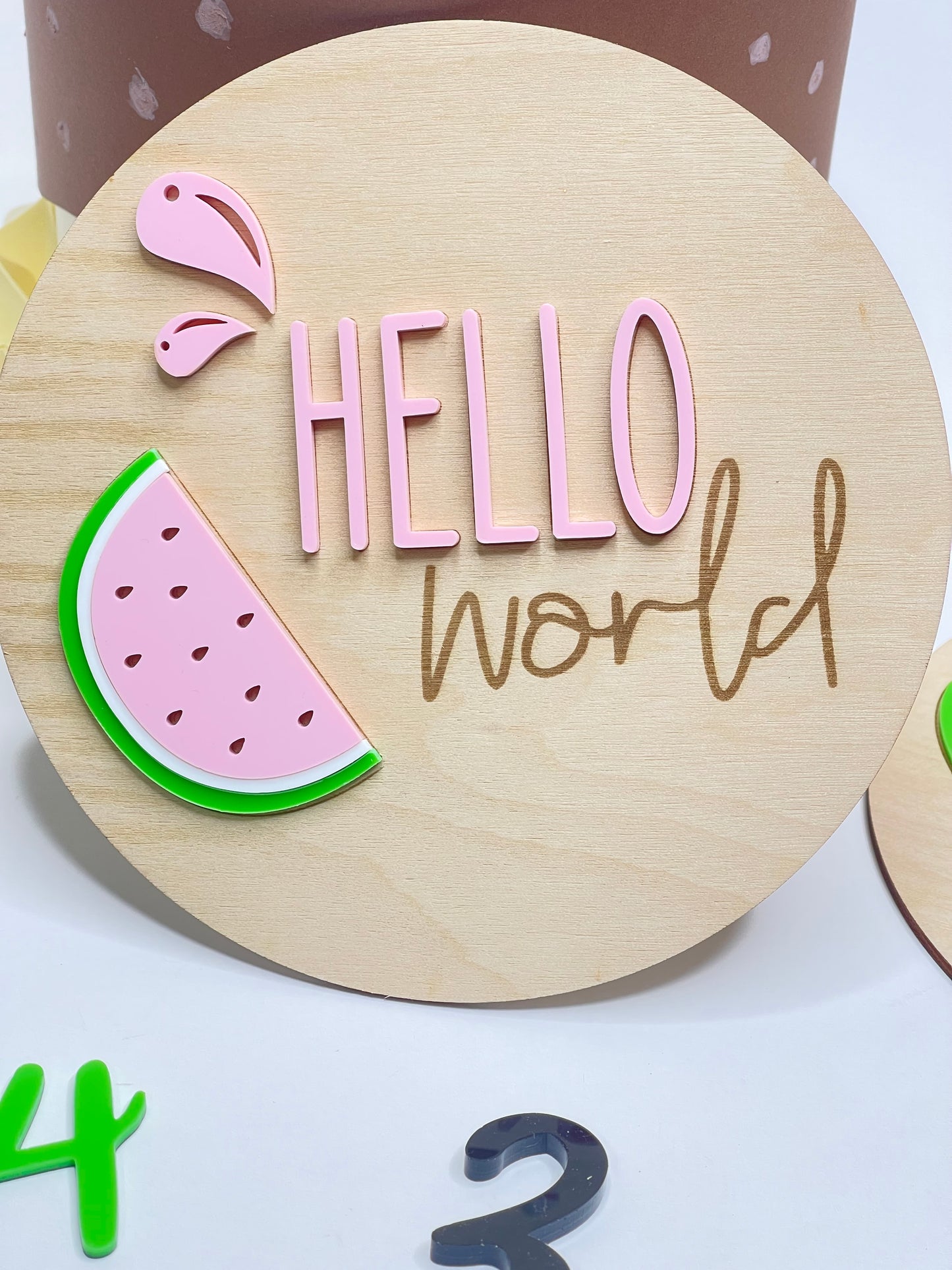 Baby Photo Prop Monthly Milestone Set, Watermelon Baby Milestone Markers