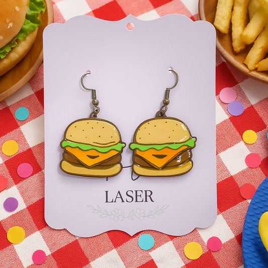 Cheeseburger Dangle Earrings
